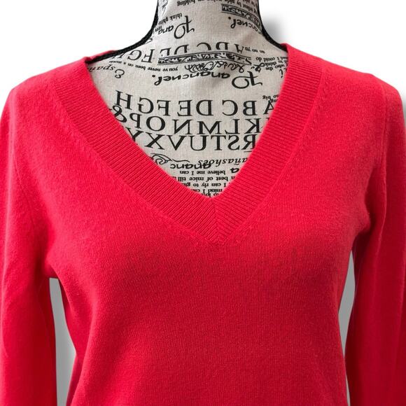 J.Crew Collection Size S 100% Italian Cashmere V-Neck Pullover Sweater - Picture 3 of 5